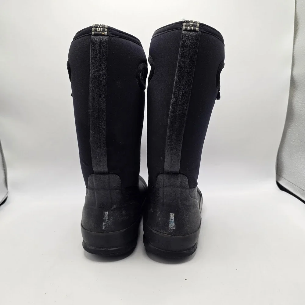 Bogs Classic High Boots Kids Black Waterproof Insulated Snow Rain Mud
